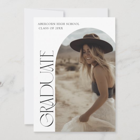 Aankondiging Afstuderen moderne Arch Photo  (Voorkant)