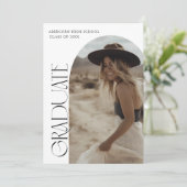 Aankondiging Afstuderen moderne Arch Photo (Staand voorkant)