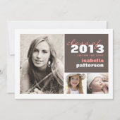 Aankondiging Afstuderen moderne en oude foto's (Voorkant)