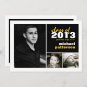 Aankondiging Afstuderen moderne en oude foto's (Voorkant / Achterkant)