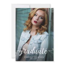 Aankondiging afstuderen moderne fotoscript