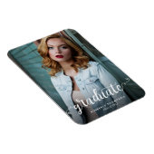 Aankondiging afstuderen moderne fotoscript magneet (Rechterzijde)