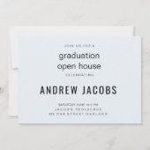 Aankondiging Afstuderen moderne Guy-foto (Achterkant)