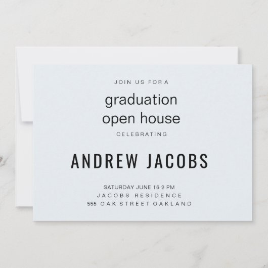 Aankondiging Afstuderen moderne Guy-foto (Achterkant)