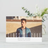 Aankondiging Afstuderen moderne Guy-foto (Staand voorkant)