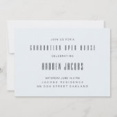 Aankondiging Afstuderen moderne Guy-foto (Achterkant)