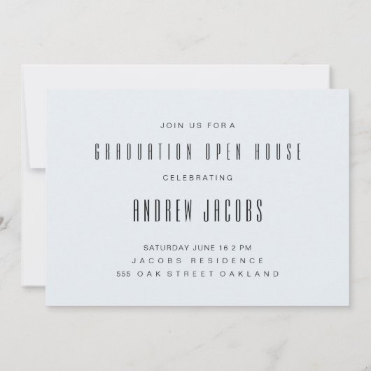 Aankondiging Afstuderen moderne Guy-foto (Achterkant)