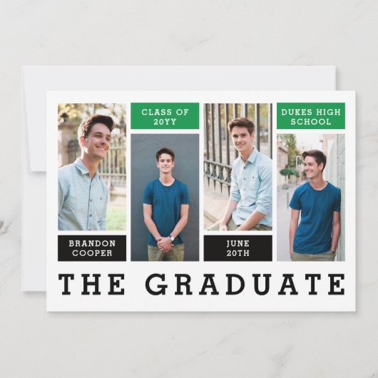 Aankondiging Afstuderen moderne lijnen (Voorkant)