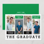 Aankondiging Afstuderen moderne lijnen (Voorkant / Achterkant)