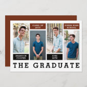 Aankondiging Afstuderen moderne lijnen (Voorkant / Achterkant)