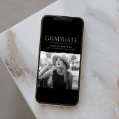 Aankondiging Afstuderen moderne rand zwarte foto's