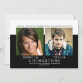 Aankondiging Afstuderen moderne siblings foto's (Voorkant)