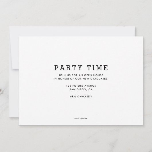 Aankondiging Afstuderen moderne siblings foto's (Achterkant)