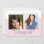 Aankondiging Afstuderen moderne siblings foto's (Voorkant)