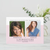 Aankondiging Afstuderen moderne siblings foto's (Staand voorkant)