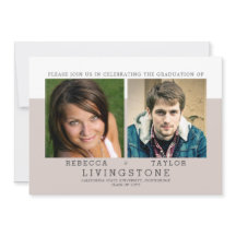 Aankondiging Afstuderen moderne siblings foto's