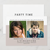 Aankondiging Afstuderen moderne siblings foto's (Voorkant / Achterkant)