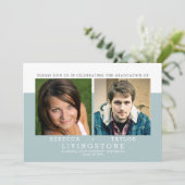 Aankondiging Afstuderen moderne siblings foto's (Staand voorkant)