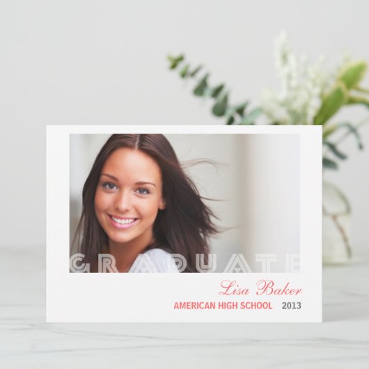 Aankondiging Afstuderen moderne transparantie (Staand voorkant)