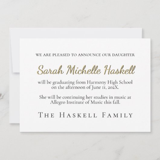 Aankondiging Afstuderen muziekstudenten Treble Cle (Achterkant)