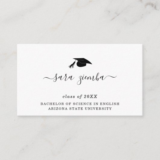 Aankondiging afstuderen naam Kaart Afstudeerder in (Voorkant)