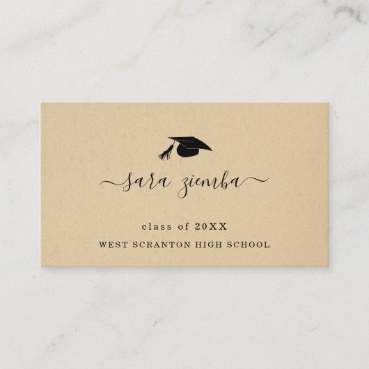 Aankondiging afstuderen naam Kaart Afstudeerder in (Voorkant)