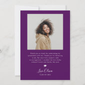 Aankondiging afstuderen naam Violet Arch Afstudere (Achterkant)