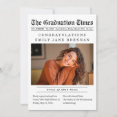 Aankondiging Afstuderen oude krantenstijl (Voorkant)