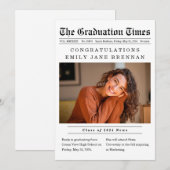 Aankondiging Afstuderen oude krantenstijl (Voorkant / Achterkant)