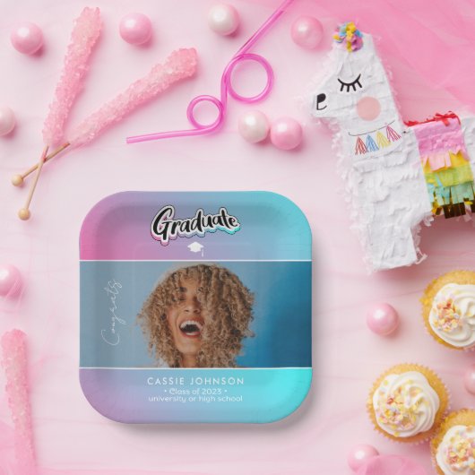 aankondiging afstuderen papieren bordje (Feest)