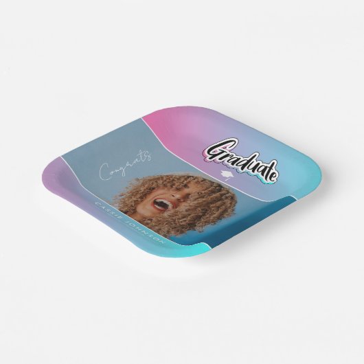 aankondiging afstuderen papieren bordje (Gebogen)