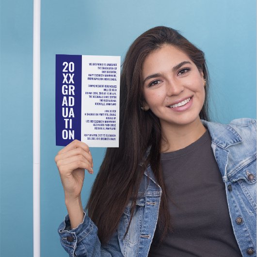 Aankondiging afstuderen/partijuitnodiging [blauw]