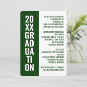 Aankondiging afstuderen/partijuitnodiging [groen] (Staand voorkant)