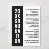Aankondiging afstuderen/partijuitnodiging [zwart] (Voorkant)