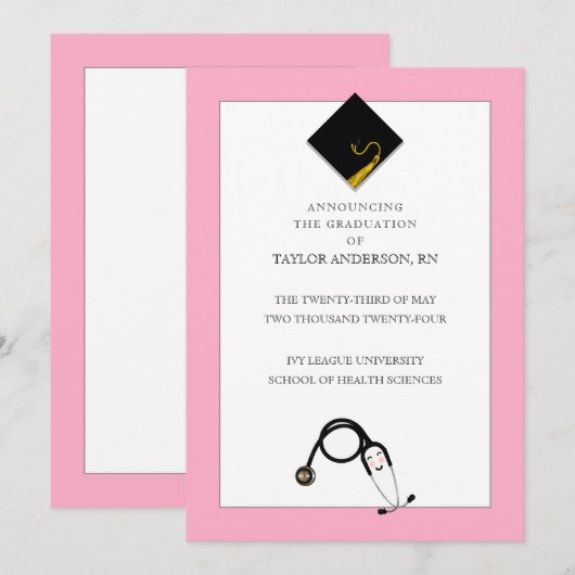 Aankondiging Afstuderen Ped Nurse (Voorkant / Achterkant)