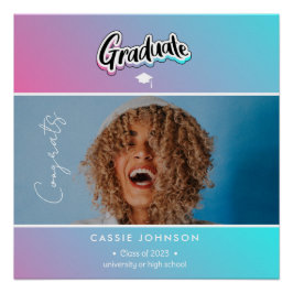 aankondiging afstuderen perfect poster