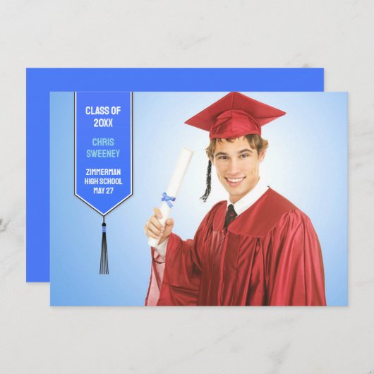 Aankondiging afstuderen Photo Stole (Voorkant / Achterkant)