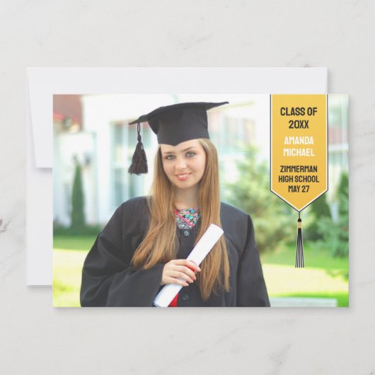Aankondiging afstuderen Photo Stole (Voorkant)