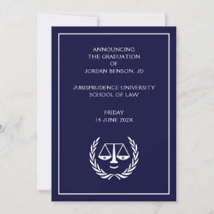 Aankondiging afstuderen rechten