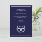 Aankondiging afstuderen rechten (Staand voorkant)