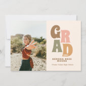 Aankondiging Afstuderen retro met foto (Voorkant)