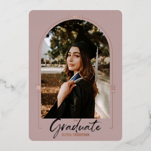 Aankondiging Afstuderen Roos Folie (Voorkant)