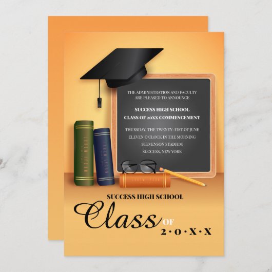 Aankondiging Afstuderen school (Voorkant / Achterkant)