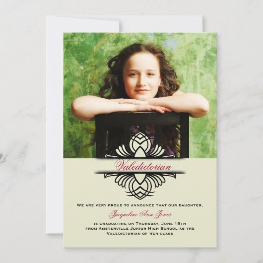 Aankondiging Afstuderen tegen tegendeel foto (Voorkant)