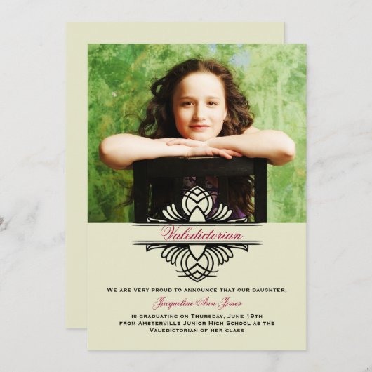 Aankondiging Afstuderen tegen tegendeel foto (Voorkant / Achterkant)