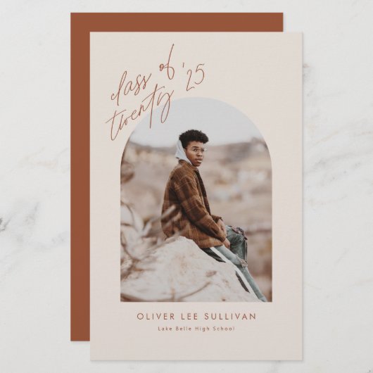 Aankondiging Afstuderen Terracotta Arch 2023 (Voorkant / Achterkant)