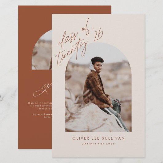 Aankondiging Afstuderen Terracotta Arch 2023 (Voorkant / Achterkant)