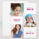 Aankondiging Afstuderen tijdlijn XL-foto (Voorkant / Achterkant)