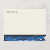 Aankondiging Afstuderen Trendy Grunge (blauw) (Achterkant)