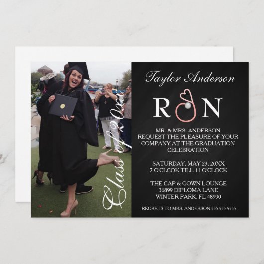 Aankondiging Afstuderen Trendy Medical RN School (Voorkant / Achterkant)